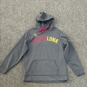 Umbro Gray Hoodie with Colorful Print